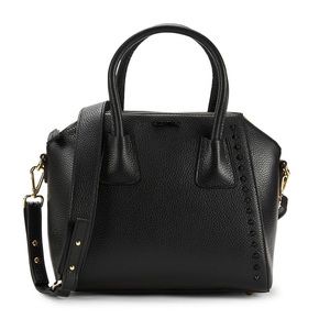 Valentino Black Pebble Leather Preciosa Handbag